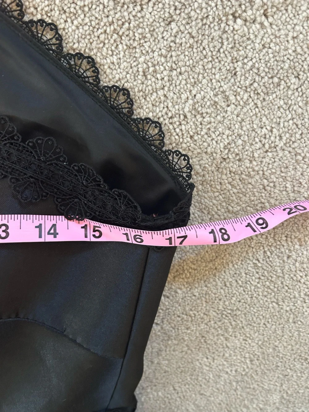 Monique Lhuillier ML Evening Hi-Low Black Mikado Gown halter lace - Picture 8 of 10